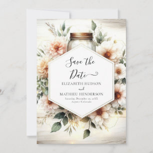 Reserve A Data Chic Romance Mason Jar Wedding