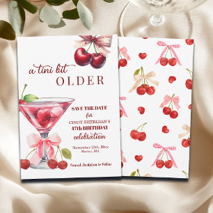 Reserve A Data Chic Um Pouco Mais Velho Martini de Cereja Anivers
