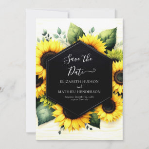 Reserve A Data Chic Watercolor Sunflower Wedding