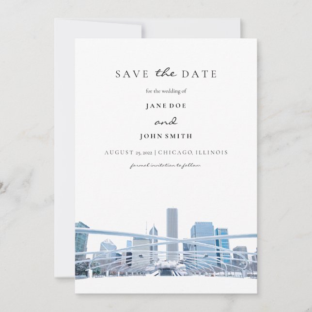 Reserve A Data Chicago flat Save the Date Card (Frente)
