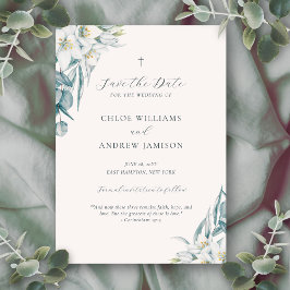 Reserve A Data Chloe Simple Elegant Greenery Casamento Cristão