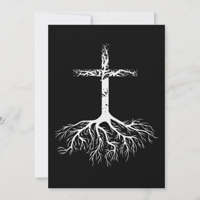 Reserve A Data Christian Root sua fé em Jesus Cristo Root Tre (Frente)