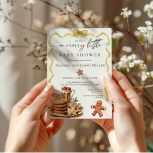 Reserve A Data Chuva de Bebê Blue Christmas elegante neutro doura