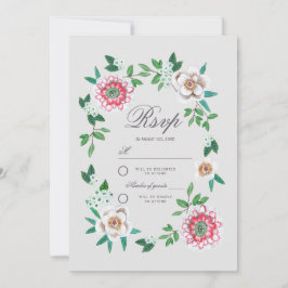 Reserve A Data Cinza Botânica e Floral Verde | Rsvp