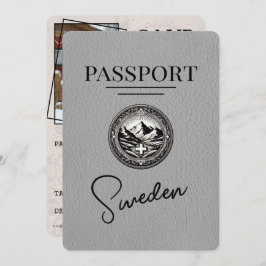 Reserve A Data Cinza Passaporte De Suecia Salvar A Data