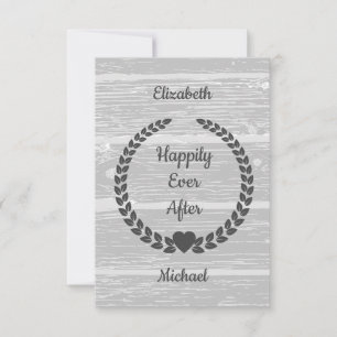 Reserve A Data Cinzas Rústicas De Madeira De Fio Feliz Para Sempr