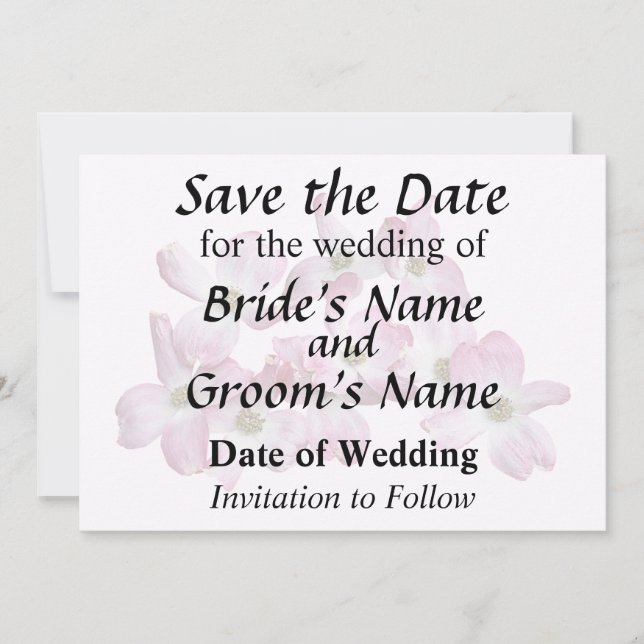 Reserve A Data Círculo de Dogwood Rosa (Frente)