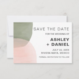 Reserve A Data Círculos de Aquarela Moderna Casamento Salvar a Da