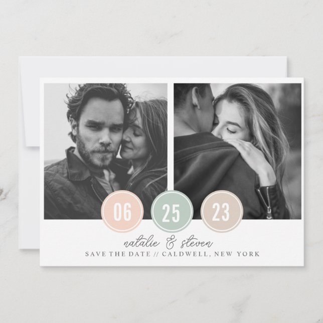 Reserve A Data Círculos Modernos > Salvar Datas | WEDDINGS SALVO (Frente)