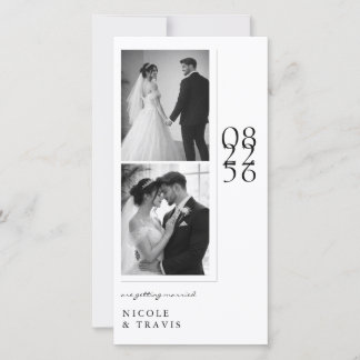 Reserve A Data Classic Black & White Photo Bookmark Save the Date