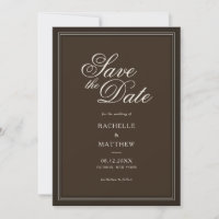 Classic Dark Brown Old Money Wedding