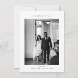 Reserve A Data Classic Formal Wedding Photo Save the Date