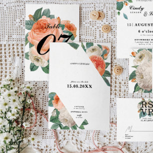 Reserve A Data Clássica Tipografia Floral Elegante para Casamento