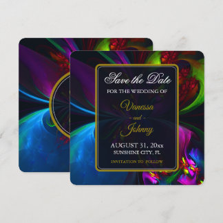Reserve A Data Clássico Moderno Elegante Padrão Floral #902 Casam