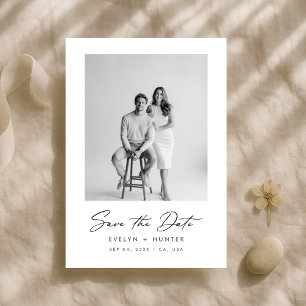 Reserve A Data Clássico Texto e Foto Elegantes Casamento Modern