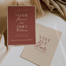 Reserve A Data Classy Auburn Beige Old Money Fancy Wedding