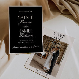 Reserve A Data Classy Black Cream Old Money Photo Wedding