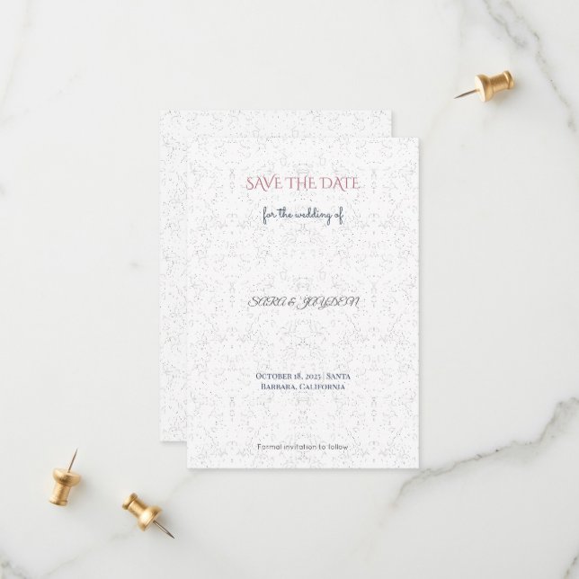 Reserve A Data Classy Digital Save the Date | Rustico Boho (Frente/Verso In Situ)