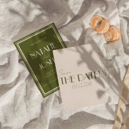 Reserve A Data Classy Olive Green Old Money Whimsical Wedding