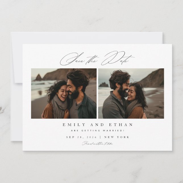 Reserve A Data Cláusula Moderna Dois Código QR Fotográfico (Frente)