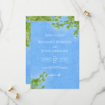 CLEAR Weding Invitation/Watercolor Tree