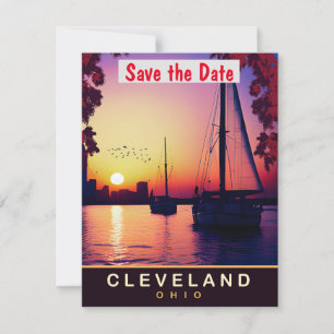 Reserve A Data Cleveland, Ohio, Cartão-Postal Viagem,