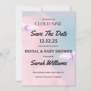 Reserve A Data Cloud Nine Pastel Colorida Bridal e Chá de fraldas