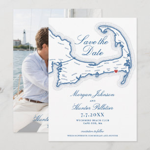 Reserve A Data Clube Wychmere Beach Save the Date Mapa de Cape