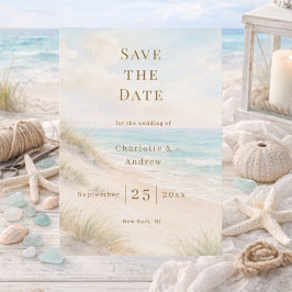 Reserve A Data Coastal beach modern wedding