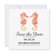 Coastal Seacavalo Aquarela | Salvar a data