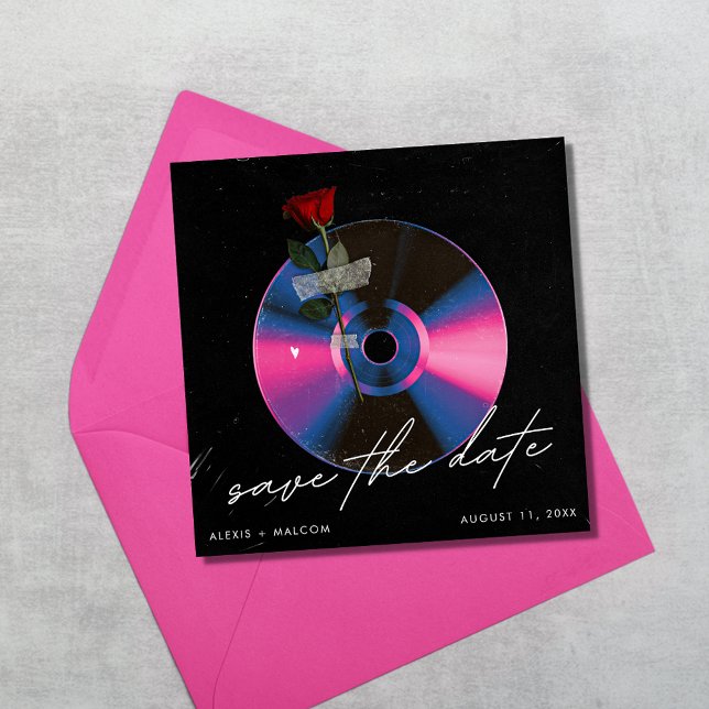 Reserve A Data Cobrir de álbum Música exclusiva Casamento Salvar  (Album Cover Unique Music Wedding Save the Date)