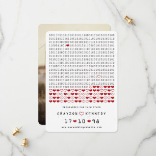 Reserve A Data Código Binário Simples de Foto Programada para Amo