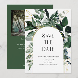Reserve A Data Código QR, casamento do Jardim Botânico Moderno