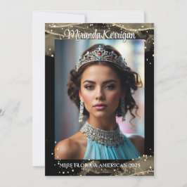 Reserve A Data Código QR da Placa Autografada de Pageant de Areia