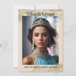 Reserve A Data Código QR da Placa Autografada de Pageant de Areia