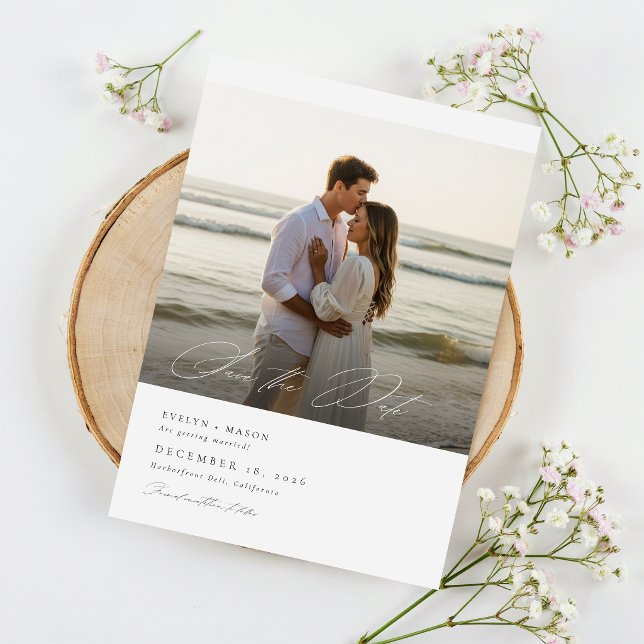 Reserve A Data Código QR de casamento com foto em script simples  (Criador carregado)