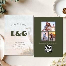 Reserve A Data Código QR de Casamento da Garça Costeira para Salv