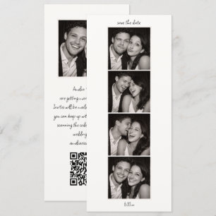 Reserve A Data Código QR de Casamento de Cabine de Fotos Divertid