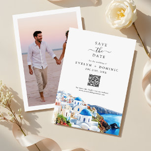 Reserve A Data Código QR de Casamento de Destino Moderno Foto