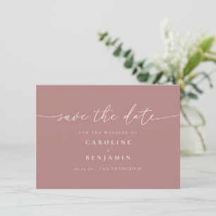 Reserve A Data Código QR de Casamento em Letra Manuscrita Rosa Em