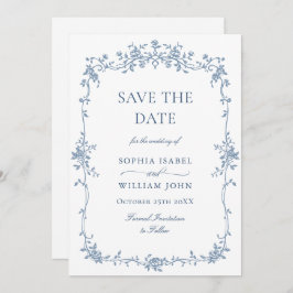 Reserve A Data Código QR de Casamento Floral de Toile Floral de A