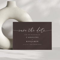 Código QR de Casamento Script Outonal Marrom Minim