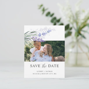 Reserve A Data Código QR de Foto de Casamento de Lavanda em Aquar