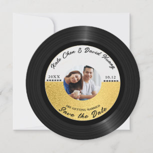 Reserve A Data Código QR de Foto de Disco de Vinil Retrô para Sal