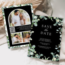 Código QR de Foto de Eucalipto Preto de Casamento