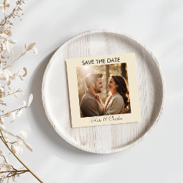 Reserve A Data Código QR de Foto Moderna Elegante Salvar data