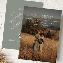 Reserve A Data Código QR de Fotografia dos Nomes Verdes do Sage C