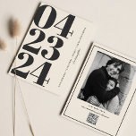 Reserve A Data Código Qr de Fotografia Vintage B&W Número de Foto<br><div class="desc">Tipografia Foto Artística Simples Código Qr</div>
