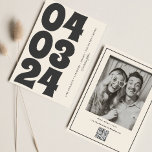 Reserve A Data Código Qr de Fotografia Vintage B&W Número de Foto<br><div class="desc">Tipografia Foto Artística Simples Código Qr</div>