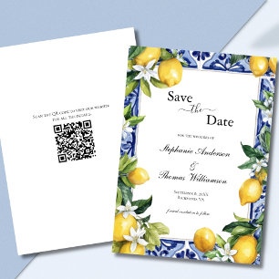 Reserve A Data Código QR de Lemons Mediterranean para casamento S
